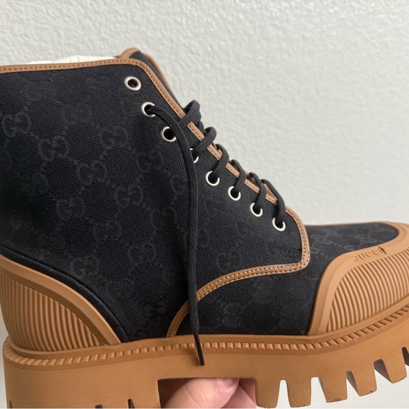 Men’s Gucci Us size 10 boots brand new with box Monogram - Picture 3 of 5